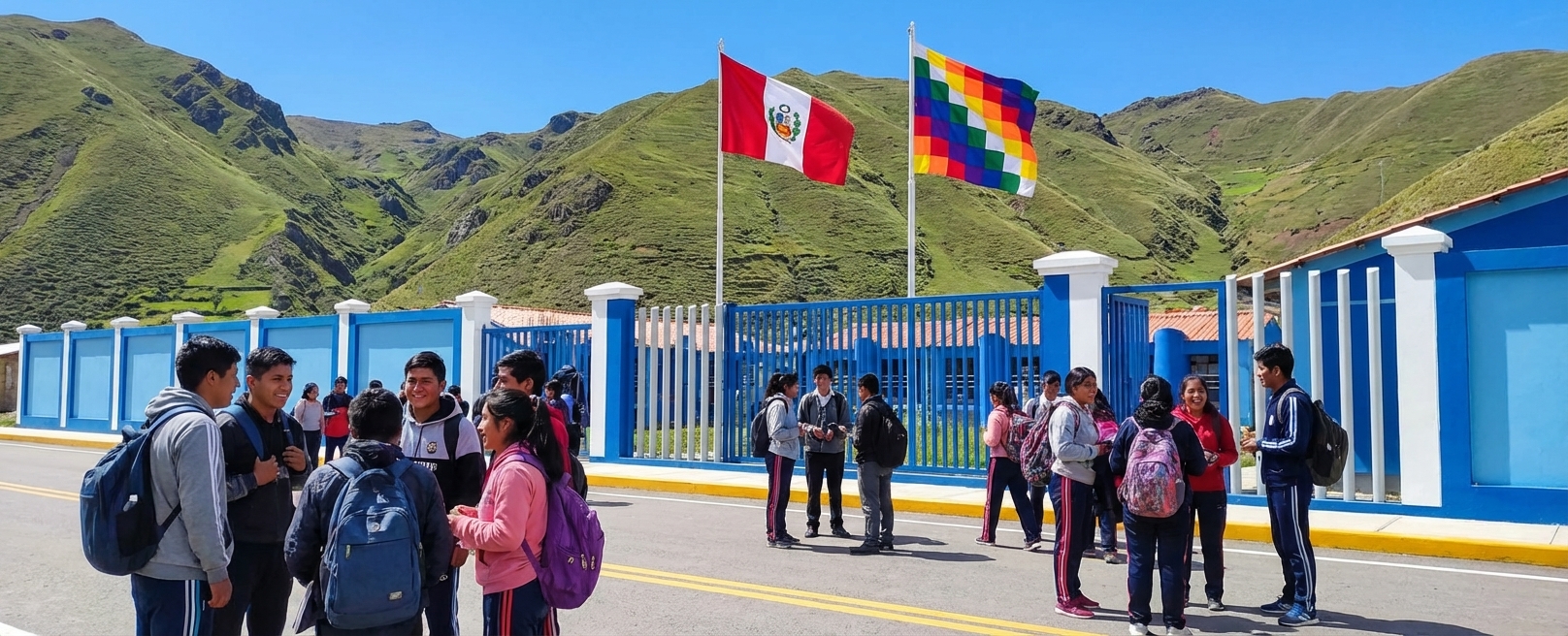 Estudiante recibiendo orientación en el campus