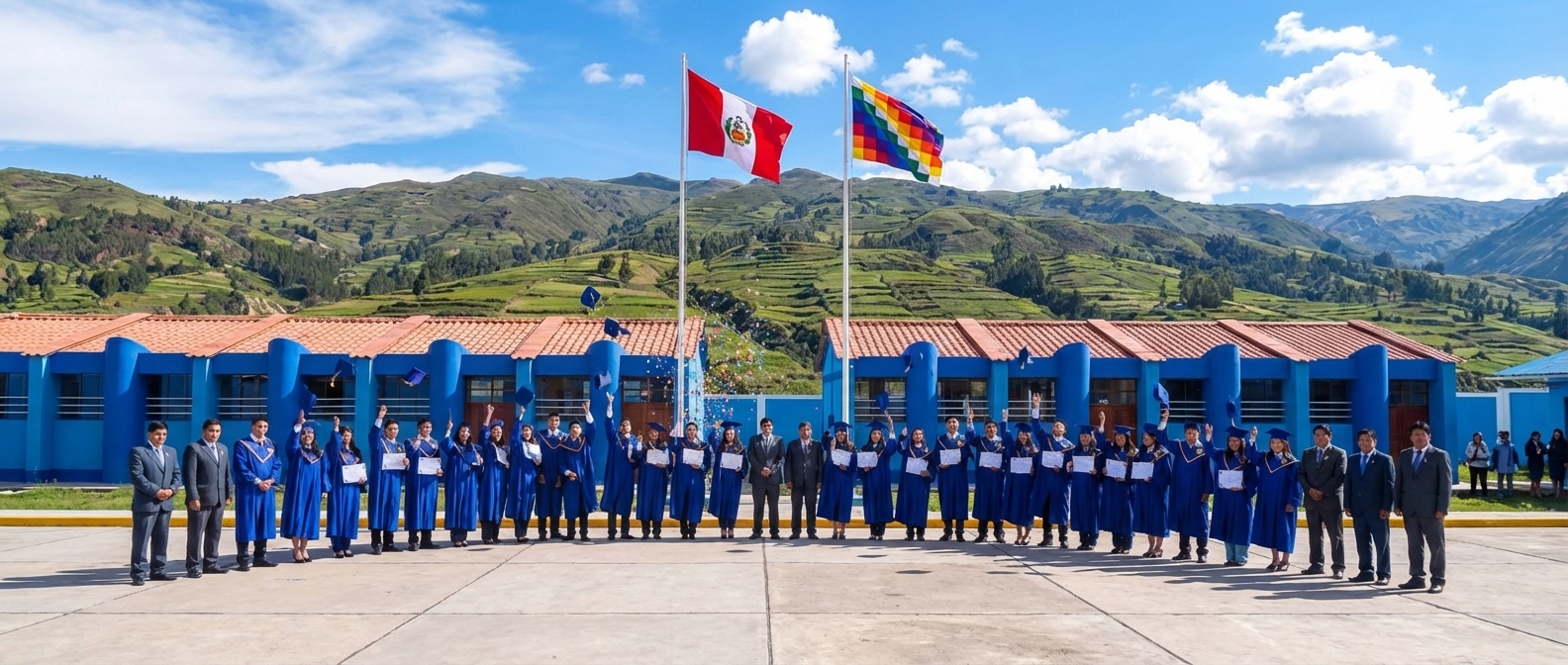 Ceremonia institucional en el patio de honor